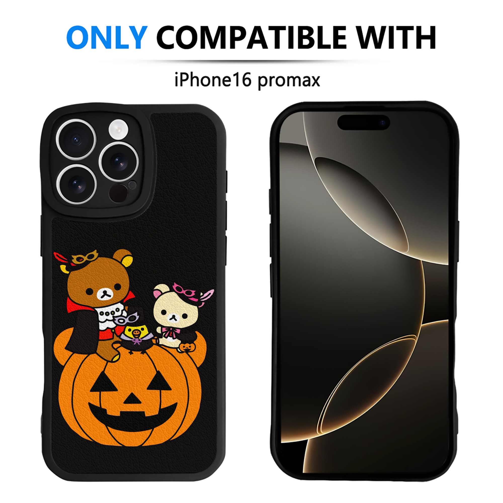 （画像用） リラックマ リラックマ キイロイトリ Rilakkuma Korilakkuma Kiiroitori 【iPhone 16シリーズ対応】シリコンスマホケース（レザー調） 材質：シリコン